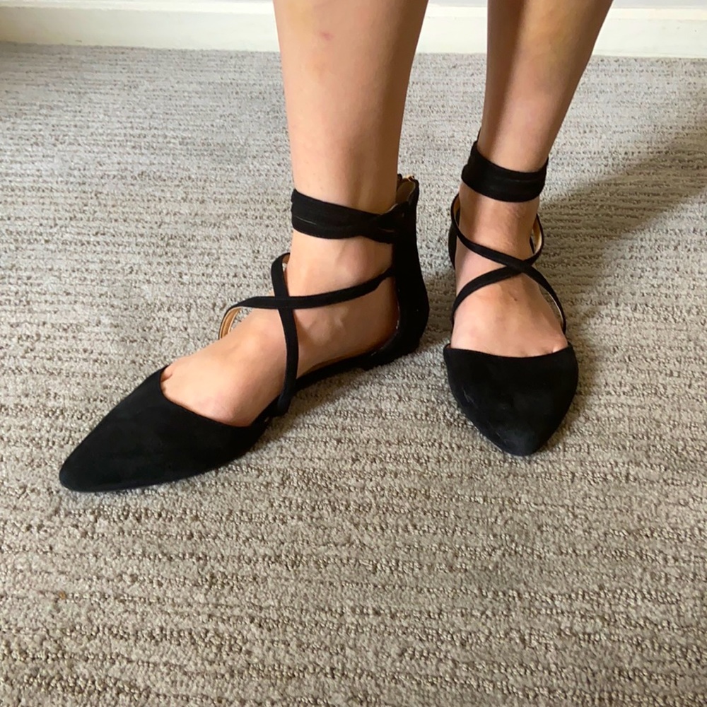 Jessica Simpson Strappy Black Flats